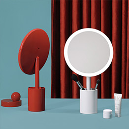 Brush Holder Mirror