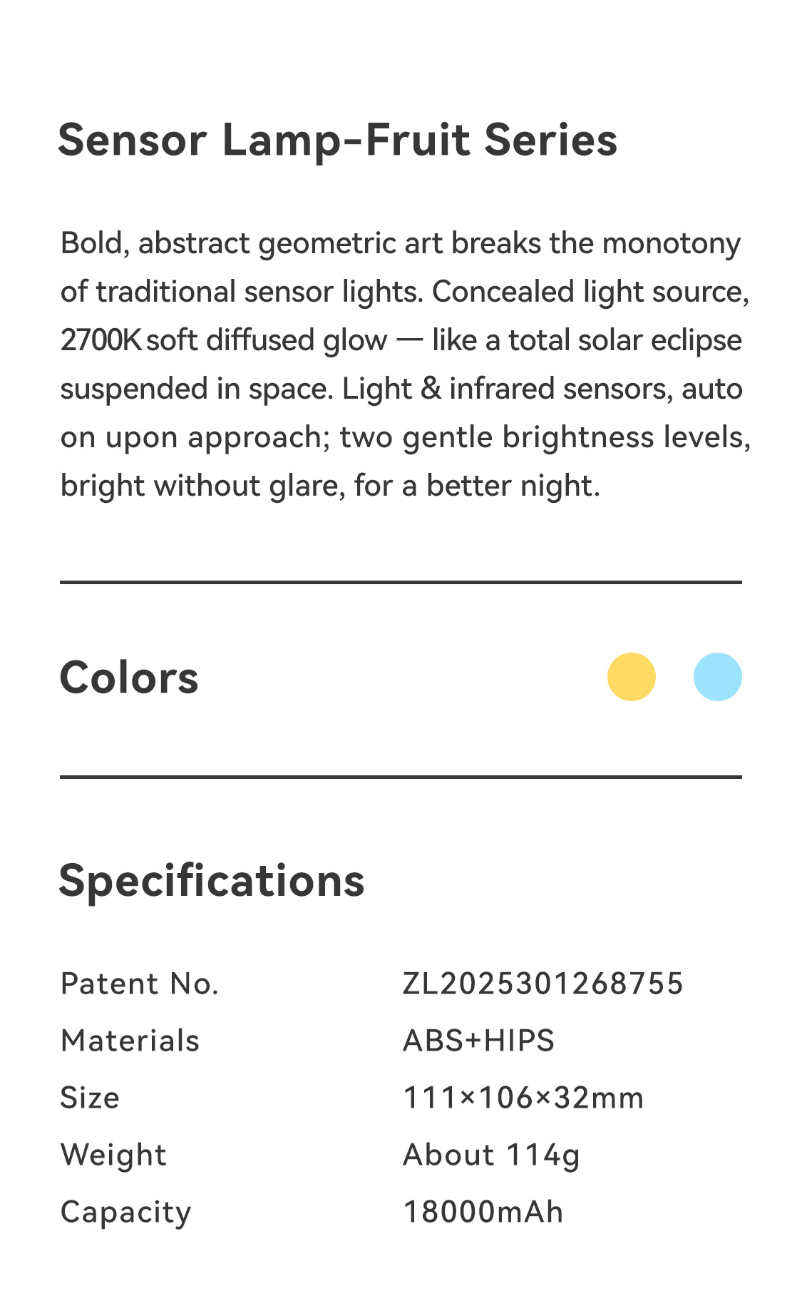 Sensor Lamp -Fruit Series