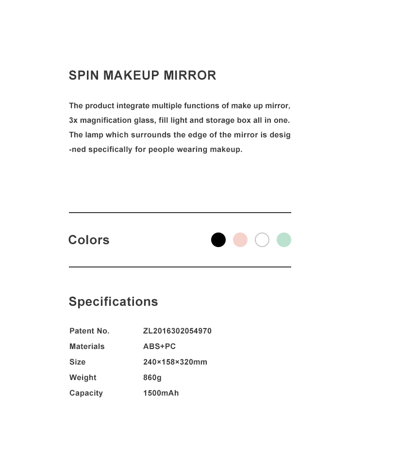 Spin Makeup Mirror
