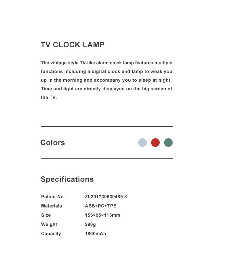 TV Clock Lamp