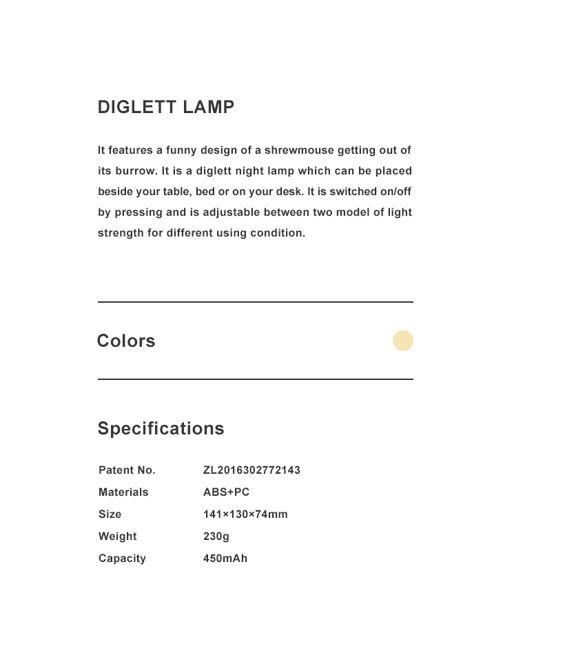 Diglett Lamp