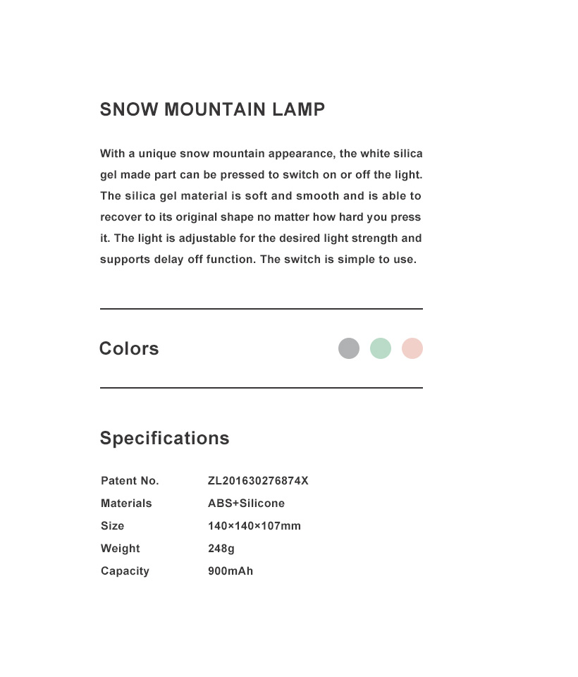 Snow Mountain Lamp