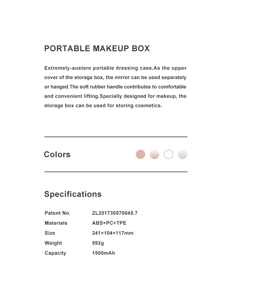 PORTABLE MAKEUP BOX