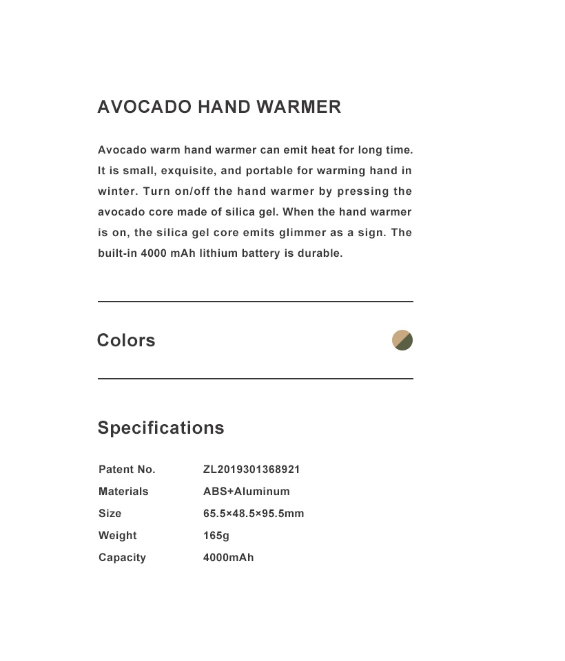 Avocado Hand Warmer