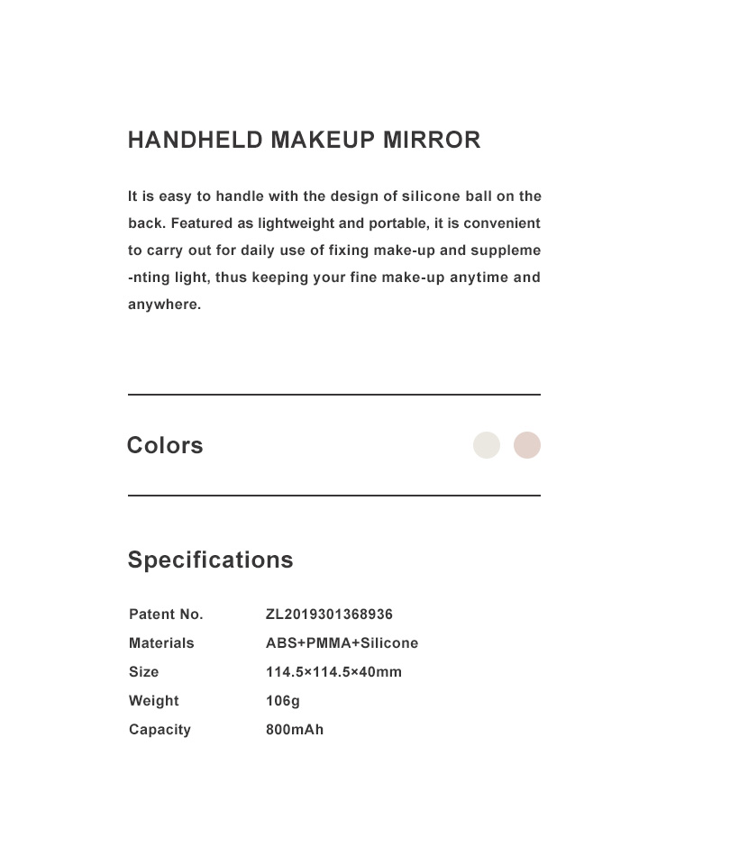 Handheld Makeup Mirror