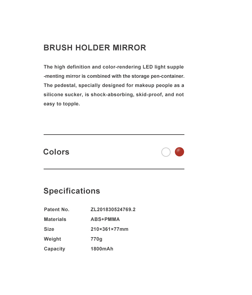 Brush Holder Mirror