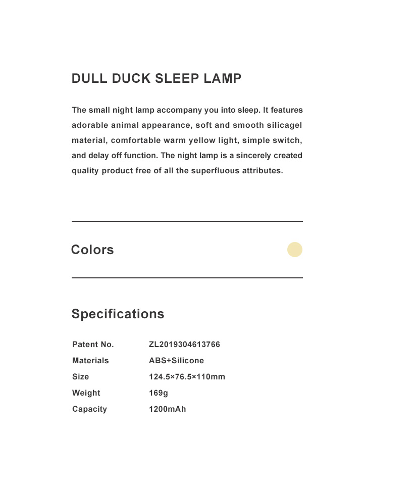 DULL DUCK SLEEP LAMP