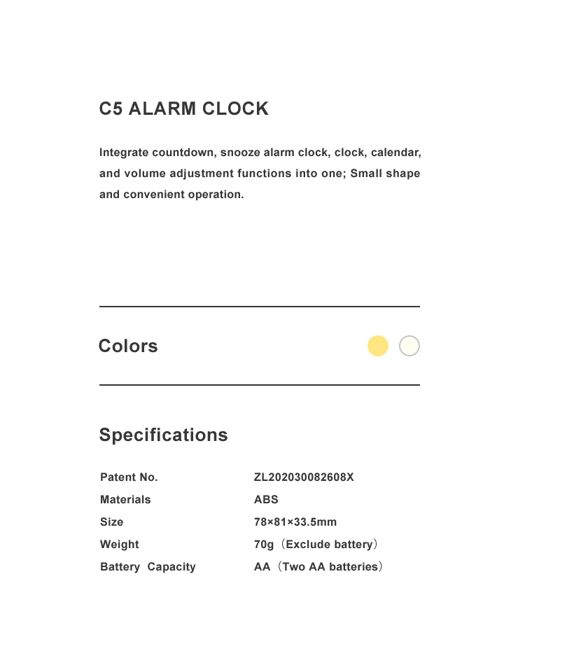 C5 ALARM CLOCK