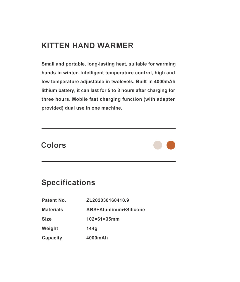 KITTEN HAND WARMER