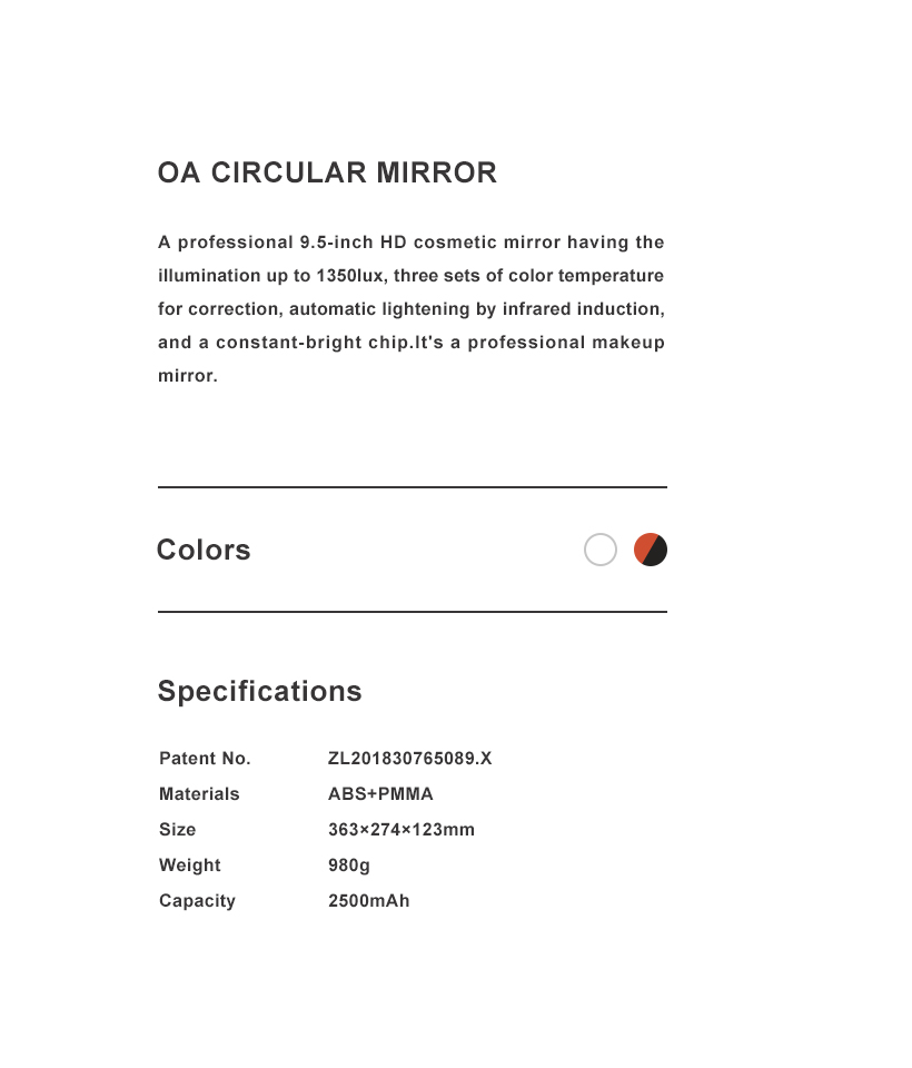 OA CIRCULAR MIRROR