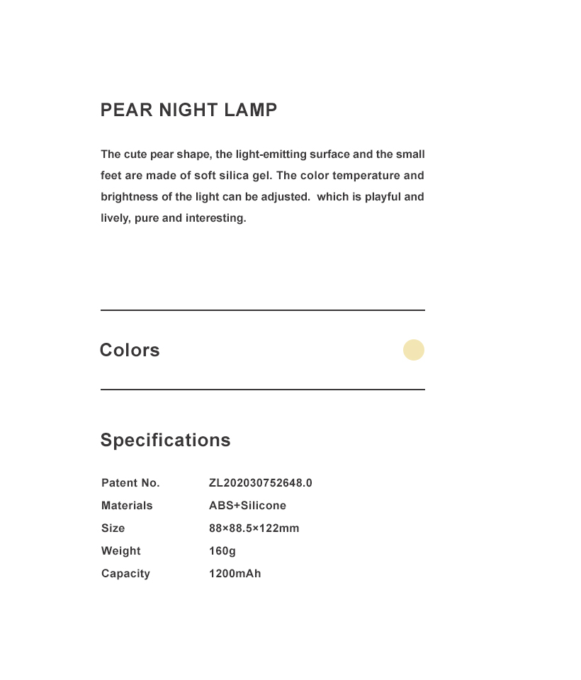 Pear Night Lamp