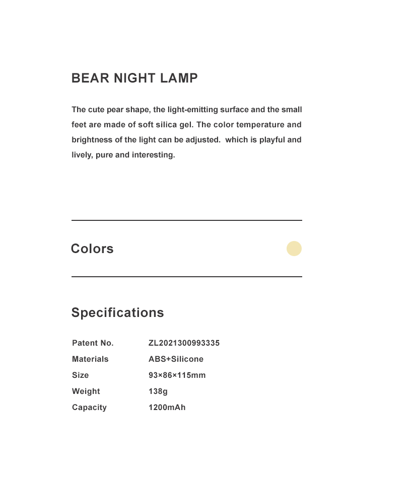 BEAR NIGHT LAMP