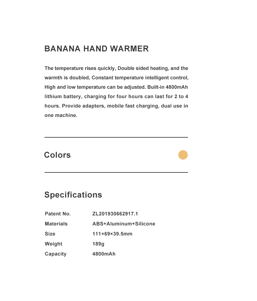 BANANA HAND WARMER