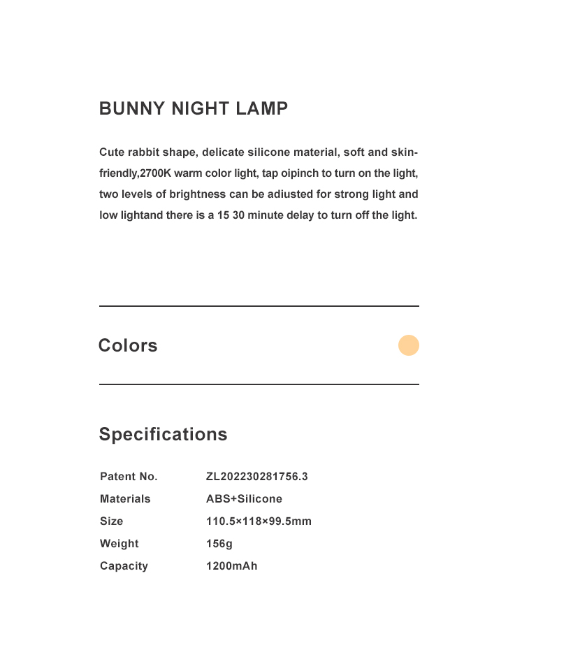 Bunny Night Lamp