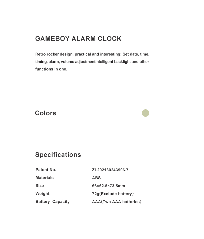 Gameboy Alarm Clock