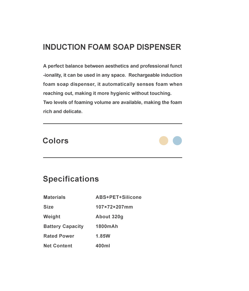 Induction Foam Soap Dispenser
