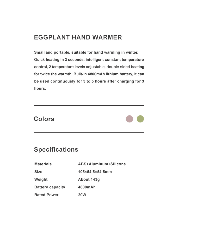 Eggplant Hand Warmer