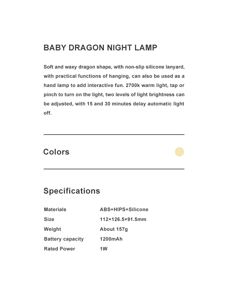 Baby Dragon Night Lamp