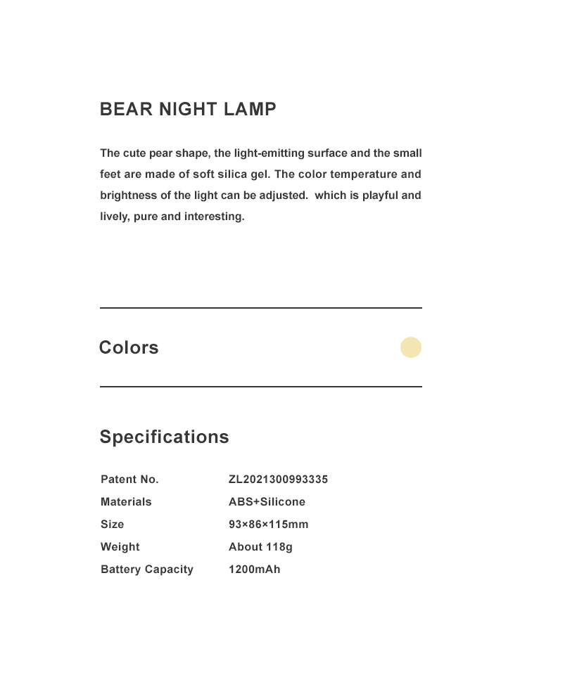 BEAR NIGHT LAMP