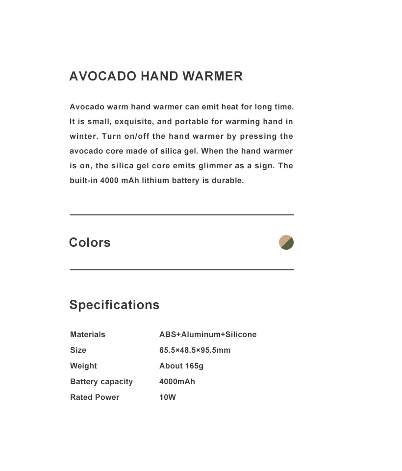 Avocado Hand Warmer