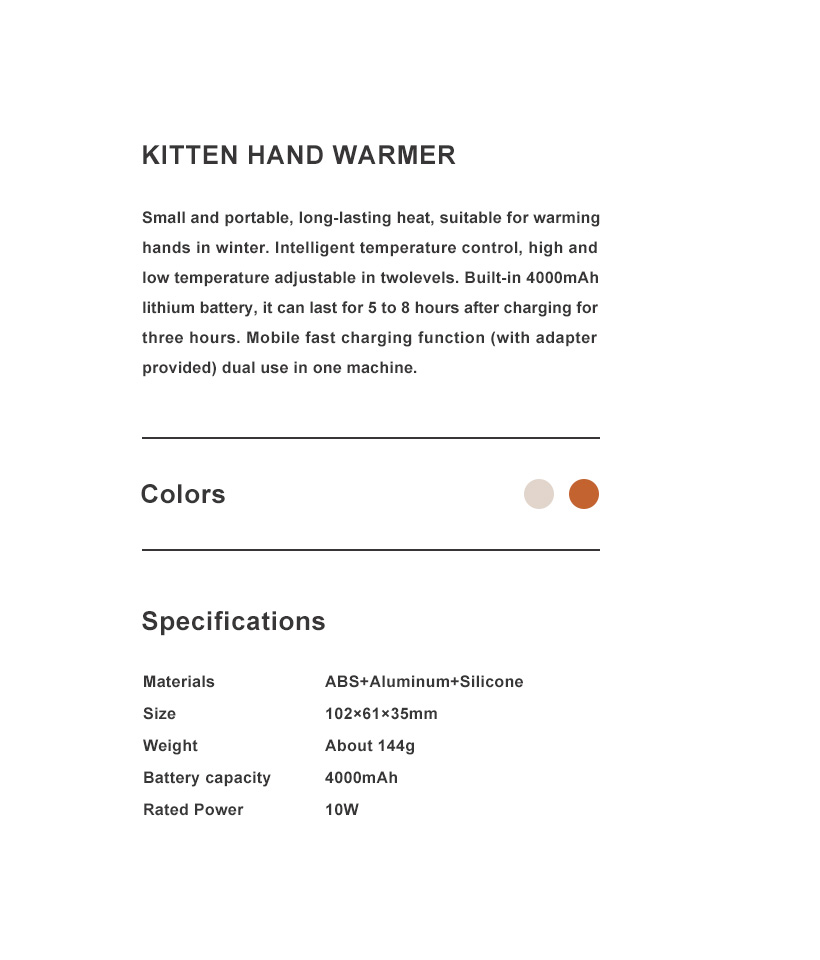 KITTEN HAND WARMER