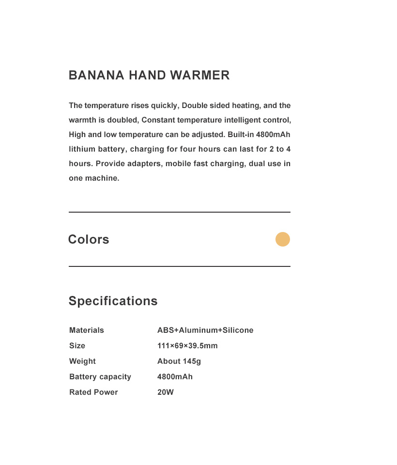 BANANA HAND WARMER