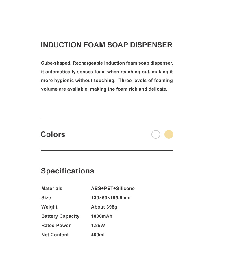Induction Foam Soap Dispenser