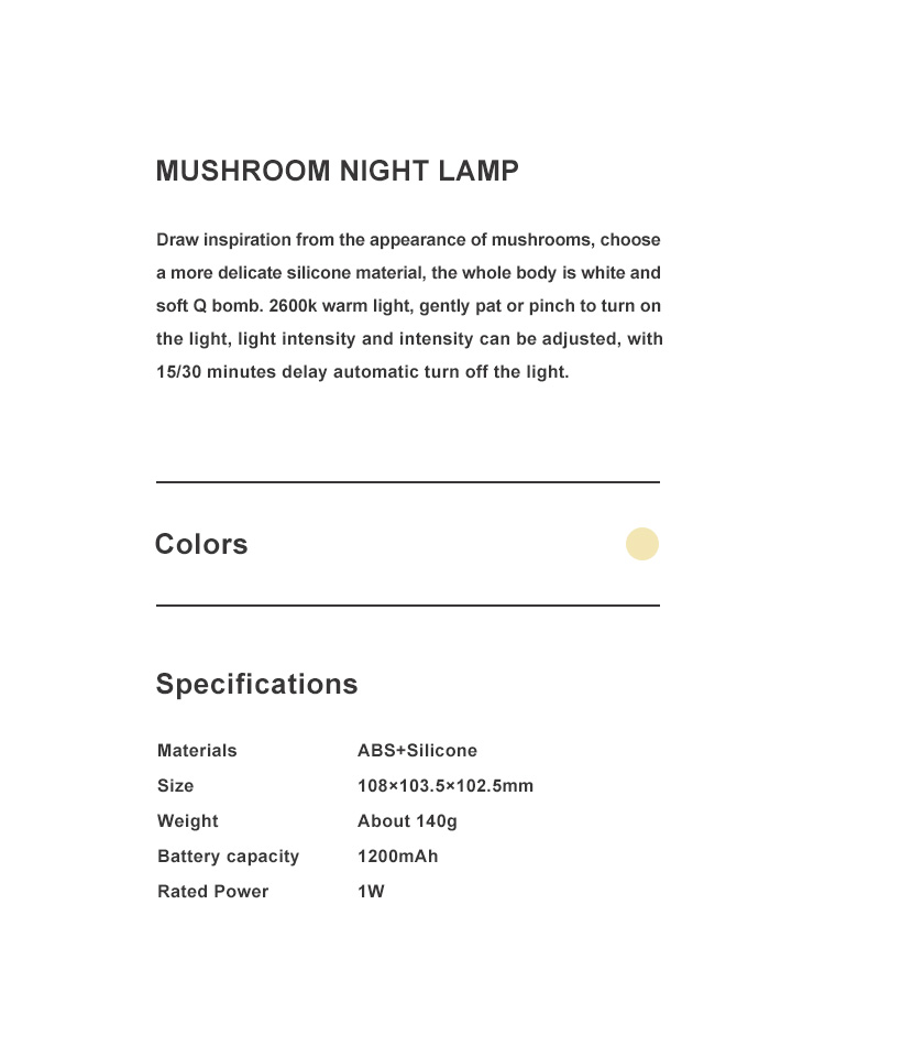 Mushroom Night Lamp