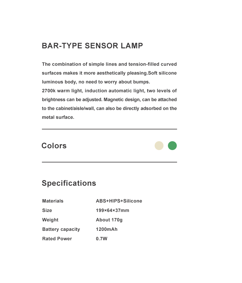 Bar-Type Sensor Lamp