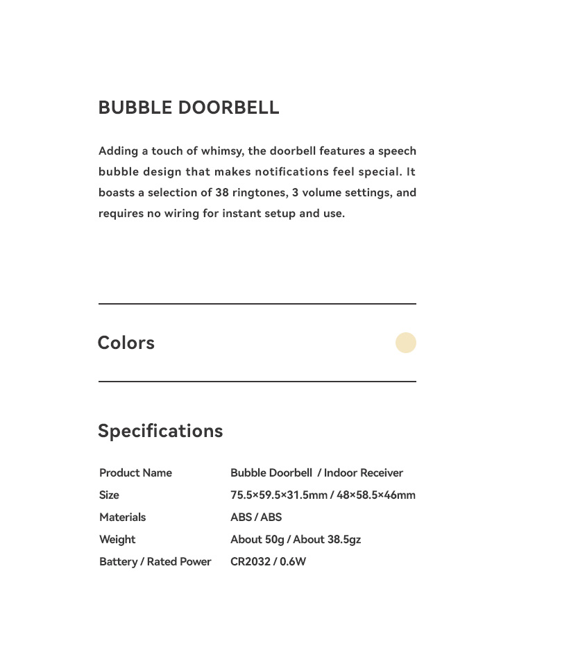 Bubble Doorbell