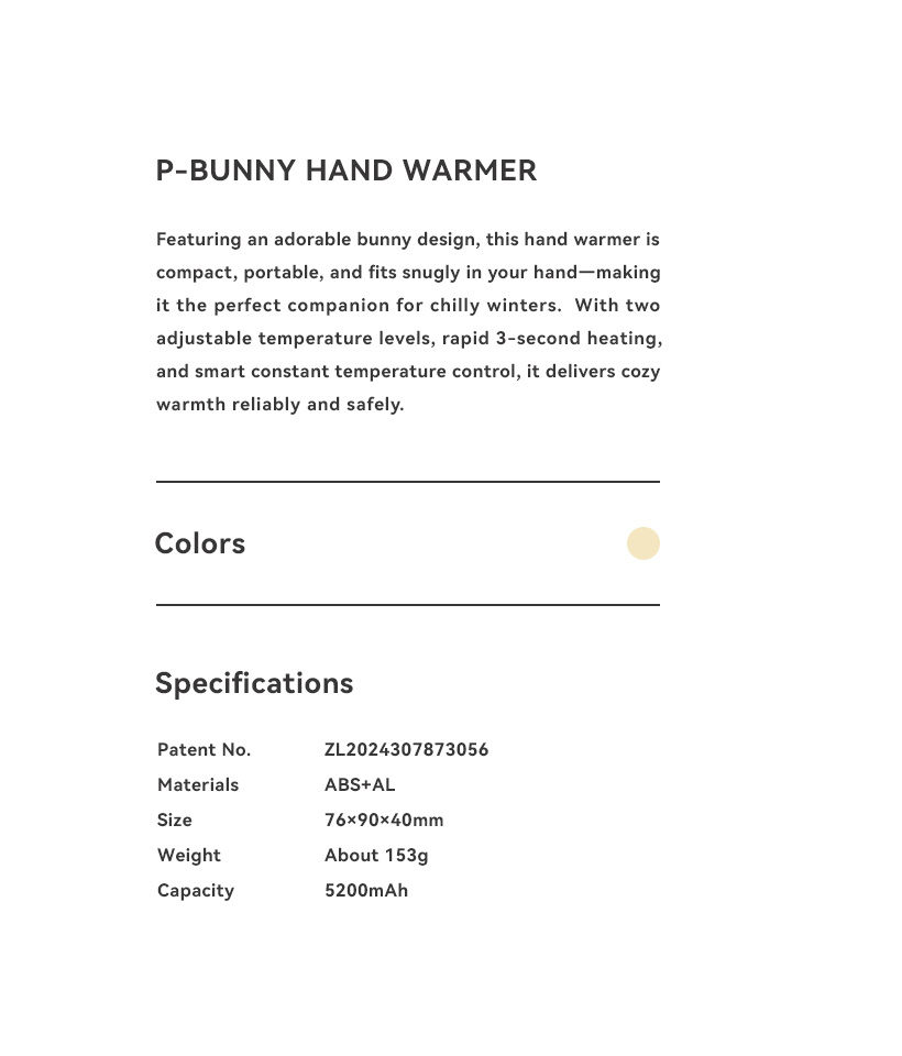 P-Bunny Hand Warmer