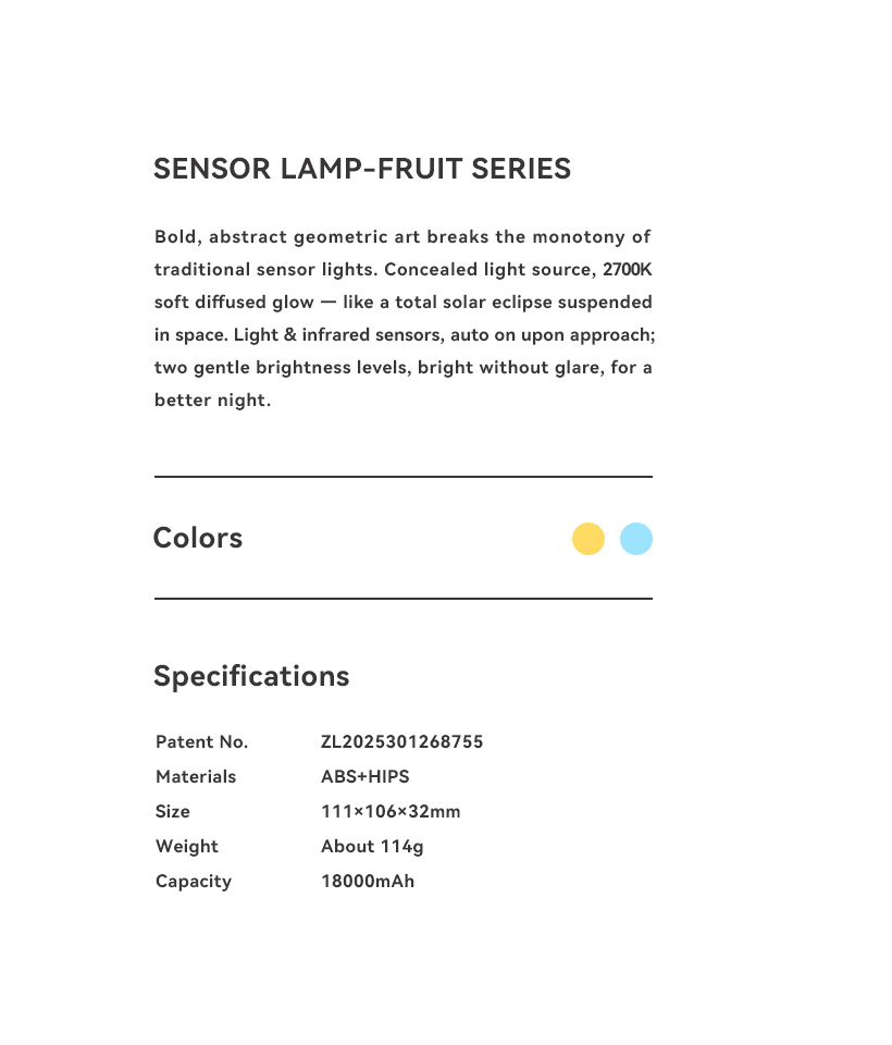 Sensor Lamp -Fruit Series